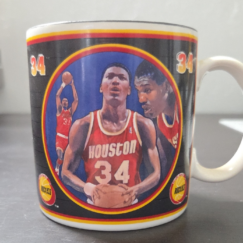 1993 Official Merchandise - Houston Rockets Legends Mug - Hakeem Olajuwon-No Box